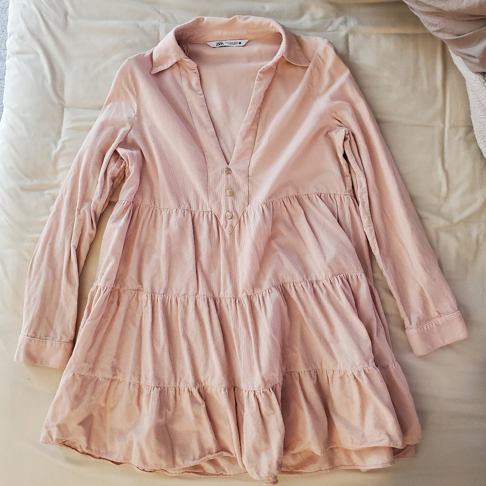 Zara Pink Babydoll Dress XS